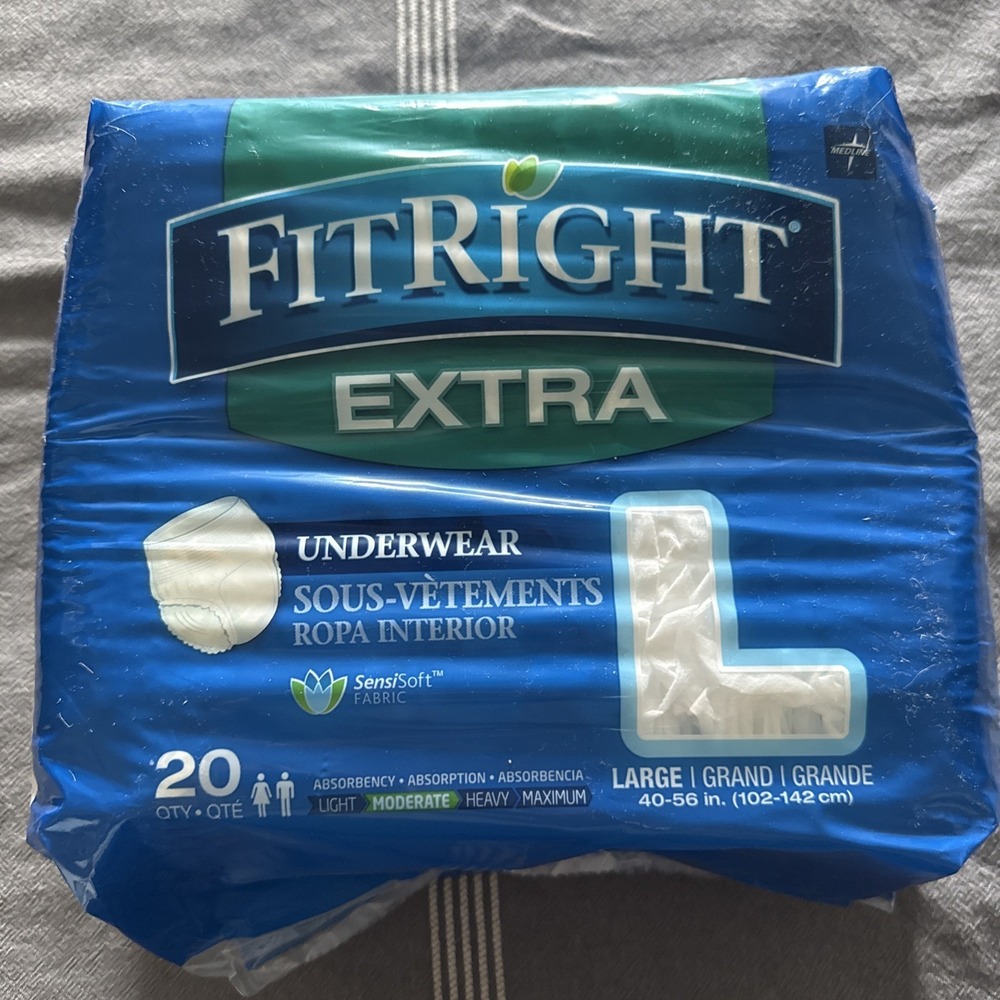Fitright Extra Adult Pull-Up Underwear Size Large 20 Pack
